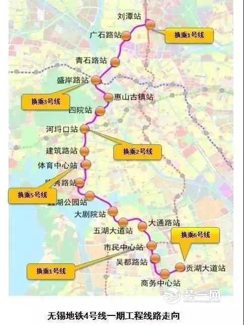 无锡地铁4号线线路图图片